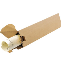 Driehoekige verzendkoker tripac 80 x 80 x 610 mm bruin, 20 stuks per pak