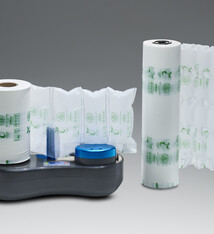 Floeter AirBoy nano 4 luchtkussenmachine PlantWave startset incl. 2 thuis composteerbare folierollen (vul- en wikkelaar).