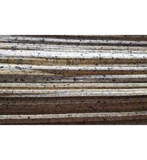 Geperst vlokken schuim polypress plaat 100x100x3 cm dik 120 kg / m3