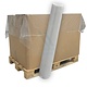 LDPE topvellen machinaal niet geperoreerd 1800 mm 30mu transparant, Plano geleverd, circa 40 kilo per rol 24 rol per pallet.