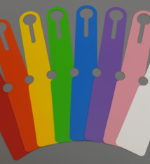 Koffer Labels 230/95 x 41 mm Rood/Bruin 200mu 1000 st/ds