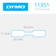 Dymo-compatible Dymo 11351-PP compatible sieradenetiketten, 54mm x 11mm, 1500 etiketten, blanco, permanent
