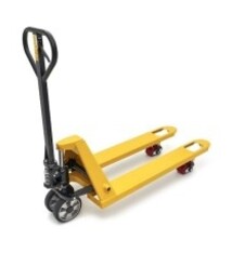 Huismerk Palletwagen pompwagen pompkar 2500 Kg met zware pompunit Geel