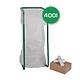 Knapzak 400 l, LDPE recyclaat, 39 mu, zonder opdruk, geperforeerd, met sluitlint, LDPE. Doos 6x14 stuks