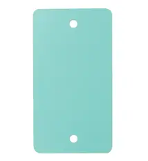 PVC label 108x54mm, lichtblauw, 2 x ponsgat, 1000 stuks per doos