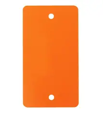 PVC label 108x54mm, oranje, 2 x ponsgat, 1000 stuks per doos