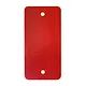 PVC label 108x54mm, rood, 2 x ponsgat, 1000 stuks per doos
