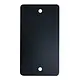 PVC label 108x54mm, zwart, 2 x ponsgat, 1000 stuks per doos
