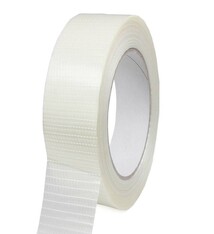 Filament tape ruit versterkt 50 mm x 50 mtr transparant, 18 rol/per doos