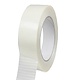 Filament tape ruit versterkt 50 mm x 50 mtr transparant, 18 rol/per doos