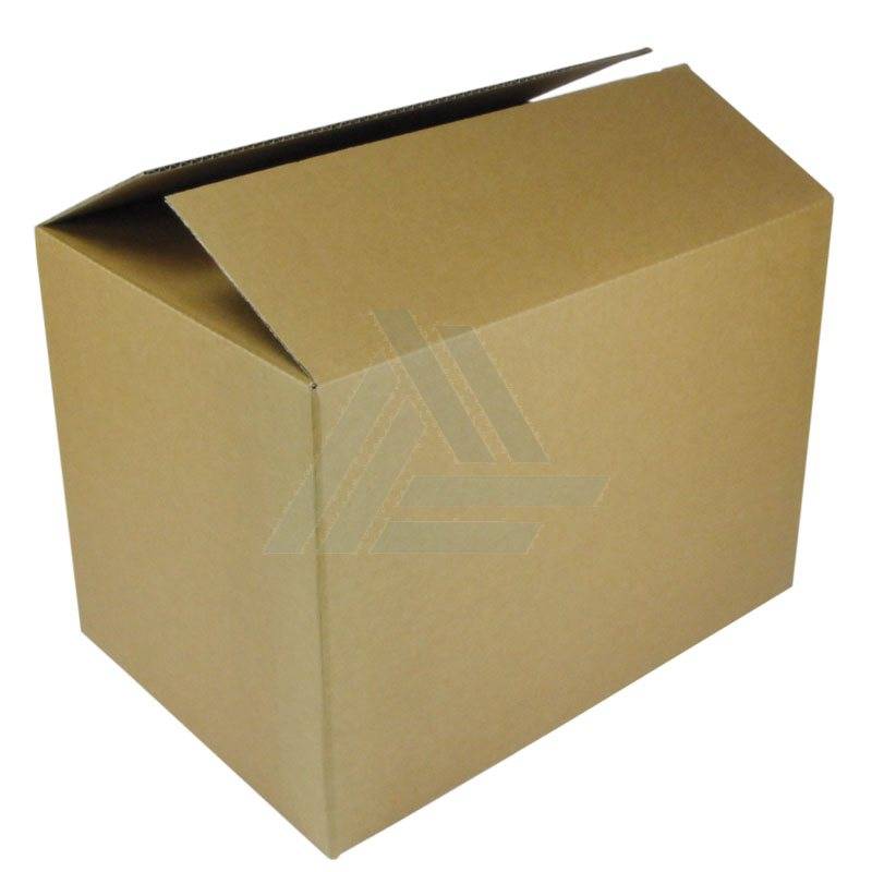 Amerikaanse vouwdoos 7 mm dubbele BC-golf 450x280x150mm binnen maat Kraftliner, bruin, pak van 10 stuks, 240 per pallet