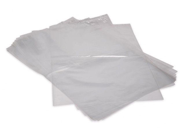 LDPE plastic zakken vlak 50 cm x 40 cm transparant 90mu, 500st/ds