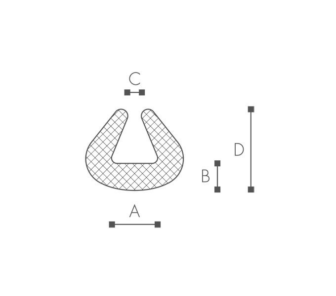 Nomapack NOMAPACK U Classic Schuimprofiel type 30-45 - 3002275. 2 meter lang, Blauw, 80 stuks per doos