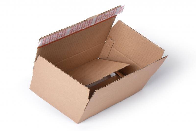 Autolockdoos met zelfklevende sluiting uitw. form.: 436 x 316 x 215 mm, inw. form.: 430 x 310 x 200 mm, Enkelgolf 1.31,B-golf, 3.000 mm, similar to FEFCO 0713, 20 st/pak