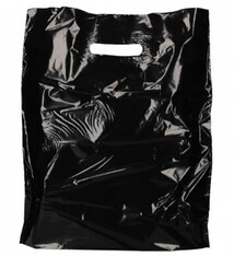 LDPE draagtassen 45 x 50 + 2 x 2 cm zwart - Groot - 45x50+2x2cm 500 stuks per doos