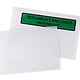 Paklijst enveloppen van papier type DL (1/3 A4), Binnenmaat in mm 230 x 125 Bedrukt Packinglist (groen, zwarte print) 1 doos a 1000 stuks