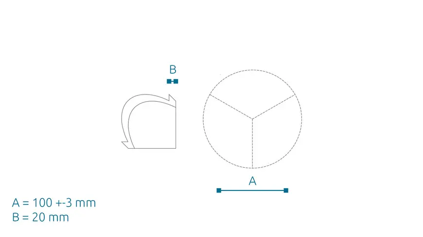 Nomapack Nomapack 3003593 Hoekschuimprofiel 100-20 "O Ronde Gesneden Hoek"