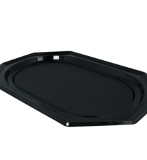 Cateringschaal 45 Achthoekig PET Zwart 450x300x25 10x10 st/pak