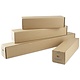 Vierkante verzendkoker 105 x 105 x 860 mm bruin met automatische bodem + plakstrip, 10 stuks per pak