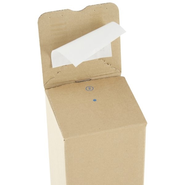Vierkante verzendkoker 105 x 105 x 430 mm bruin met automatische bodem + plakstrip, 10 stuks per pak