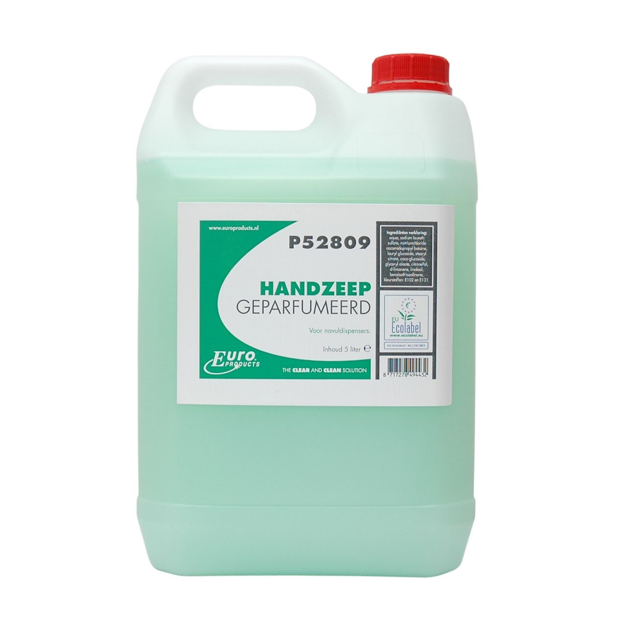 Euro handzeep de luxe, groen, 5 ltr. Can