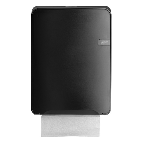 QuartzLine handdoekdispenser | Multifold, C-fold Zwart