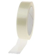 PP Acryl Low Noise tape 66 mtr x 25 mm transparant, 28 micron, 72 rol/ds