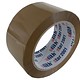 Plakband PP Acryl Low Noise 66 mtr x 50 mm bruin, 35 micron, verpakking 1 doos a 36 rol