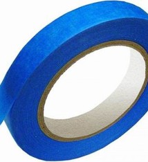 Masking tape Blauw UV 25 mm x 50 mtr, 36 rol/per doos