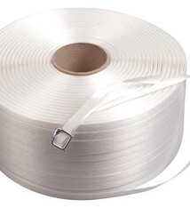 PE OMSNOERBAND 19 MM WIT 600 meter op de rol 1 doos a 2 stuks