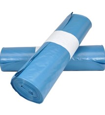 LDPE plastic afvalzakken vlak 70 cm x 100 cm blauw type 70 200 st/ds