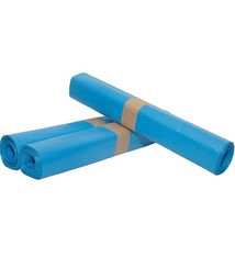 LDPE plastic afvalzakken vlak 70 cm x 100 cm blauw type 50, 200 st/ds
