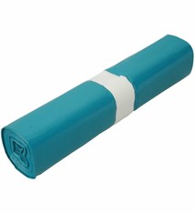 LDPE plastic afvalzakken vlak 70 cm x 100 cm blauw 70mu 200 st/ds