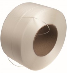 PP Omsnoeringsband B 12 / 055 mm x L 3000 mtr Kern 200 mm wit strappingband, 2 rol/ds