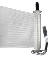 Gatenfolie Prestretch 500 mm x 300 mtr, 17 mu Transparant handrollen  (levertijd min. 1 week)