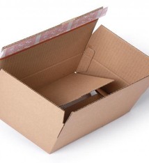 Autolockdoos met zelfklevende sluiting 305x215x220mm Bruin, 20 st/pak