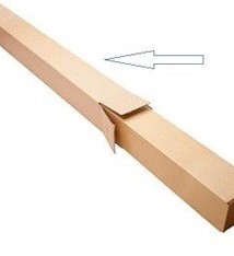 Telescoop verzendkoker 126 x 126 x 750 mm DEKSEL, 20 stuks per pak