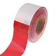 Afzetlint 80 mm x 500 mtr wit/rood