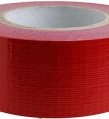 Duct tape 50 mm x 50 mtr Rood - Professioneel, 24 rol/ per doos