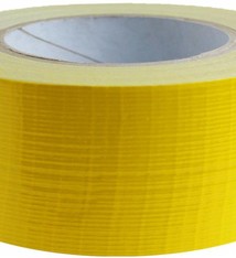 Duct tape 50 mm x 50 mtr Geel - Professioneel, 18 rol/ per doos