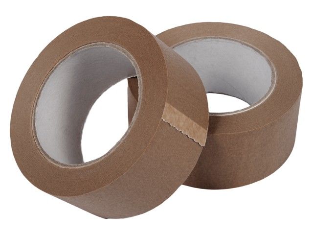 Papiertape 50 mm x 50 mtr Bruin - 24 rol/ per doos