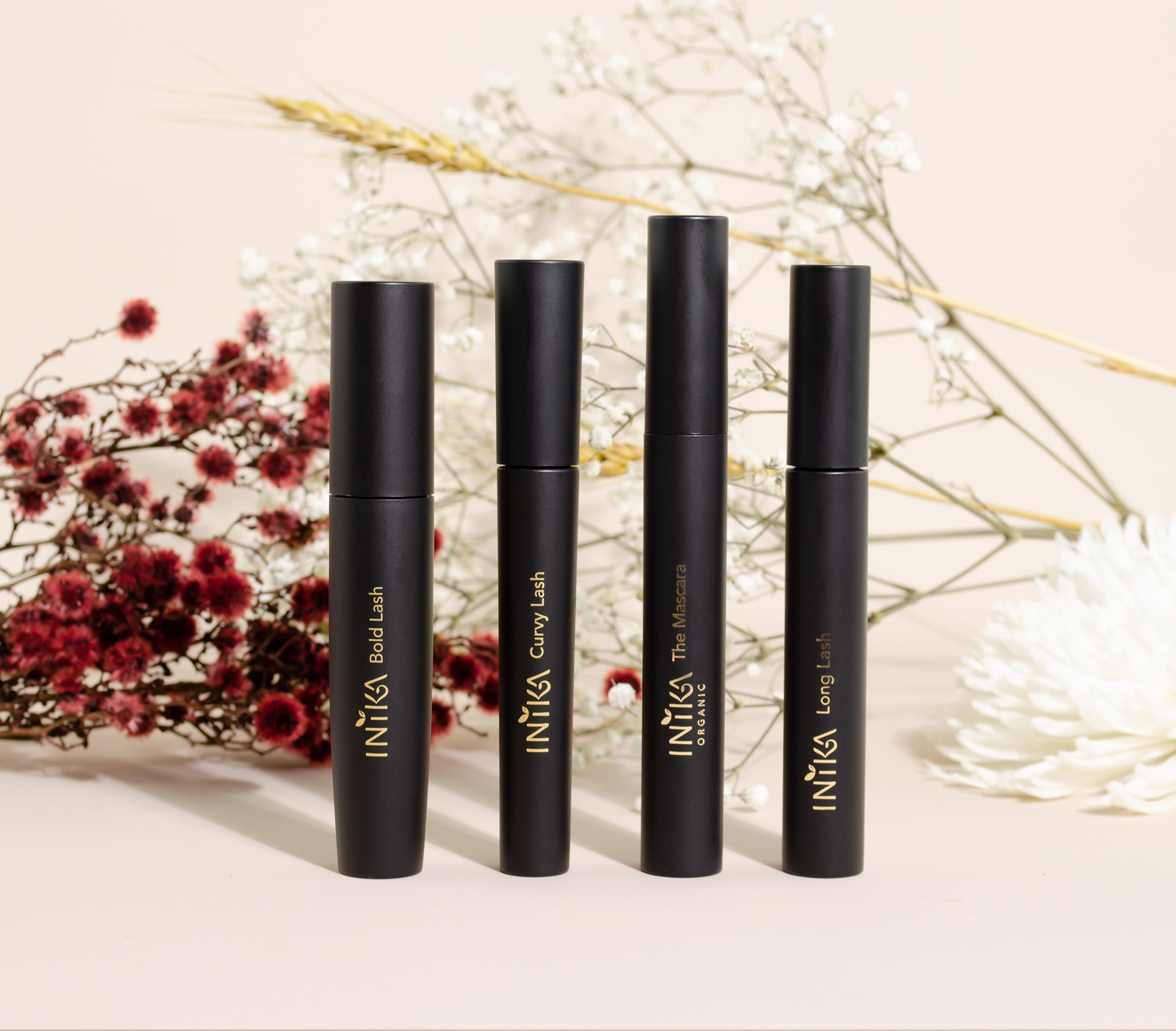 De verschillende mascara's van INIKA Organic