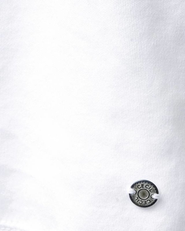 Cecil Organic Halbarmshirt Lena - White