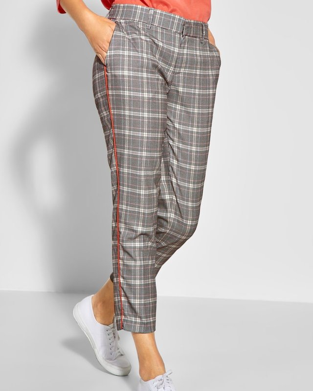 Street One Hose mit Glencheck Jacky - Neo Grey