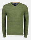 Lerros V-Neck Pullover mit Rippstruktur - Green