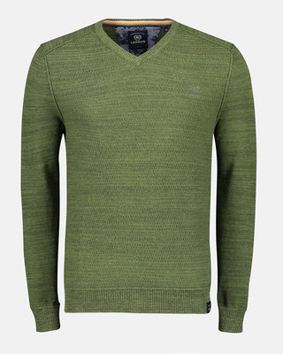 Lerros V-Neck Sweater with Structure - Green