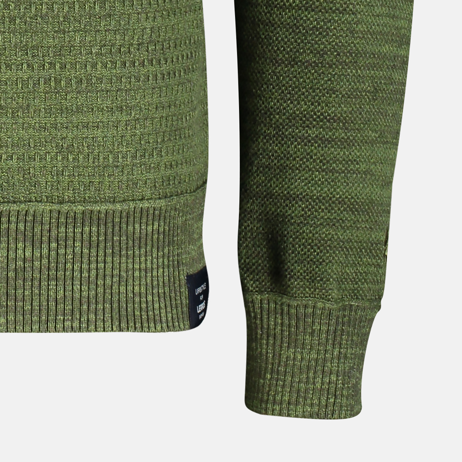 Lerros V-Neck Sweater with Structure - Green