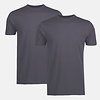 Doppelpack T-Shirt Rundhals - Rock Grey