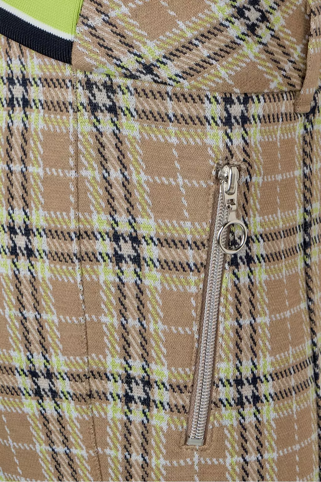 Street One Checkered Pants York - Easy Camel