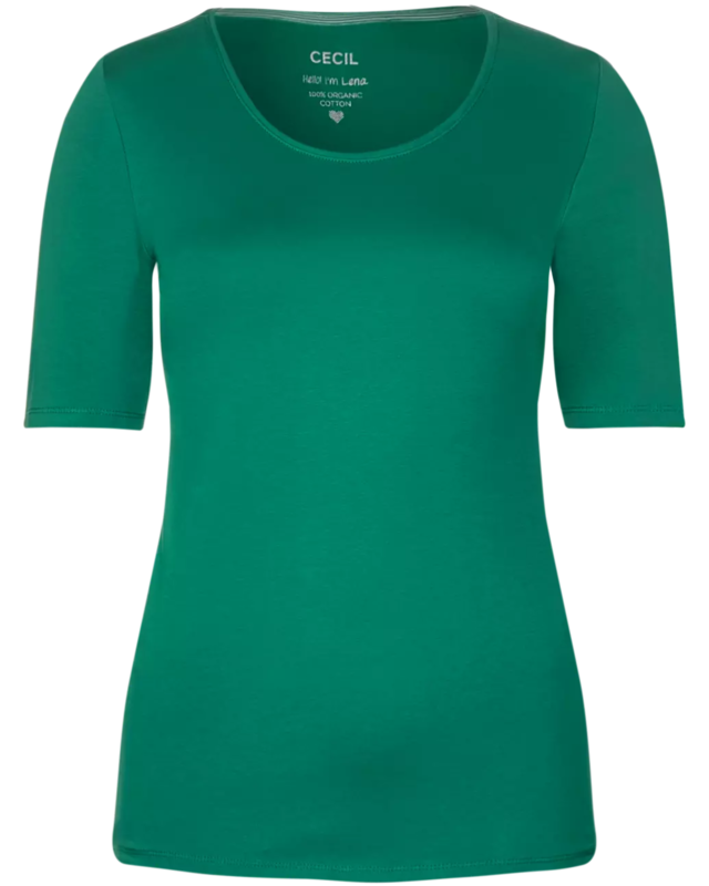 Cecil Organic Halbarmshirt Lena - Lucky Clover Green
